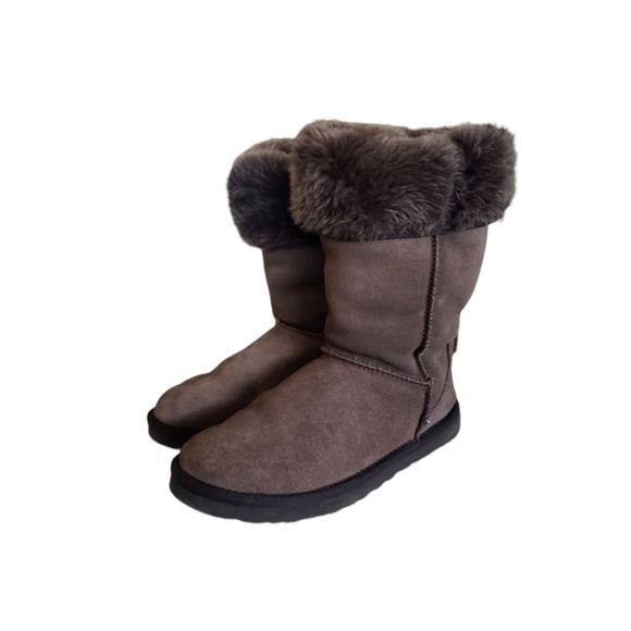 UGG Grey Sheepskin Classic Tall Boots 5815 Women's Size W 7 - Picture 1 of 11